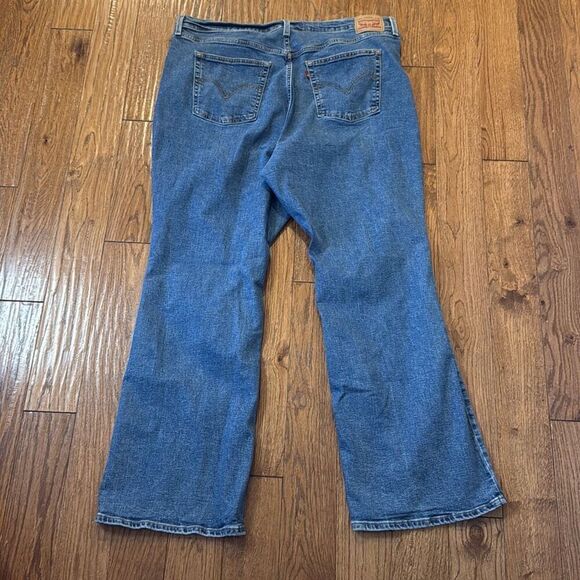 Levi’s ribcage bootcut button fly jeans medium wash 24w - Picture 12 of 15